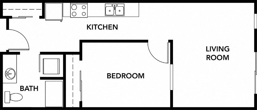 Southside by Vintage | 1 bedroom 1 bathroom floor plan 1x1 units available at Southside by Vintage | Seattle apts for rent